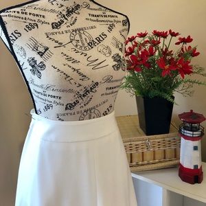 NWOT Fully Lined Winter White Skirt